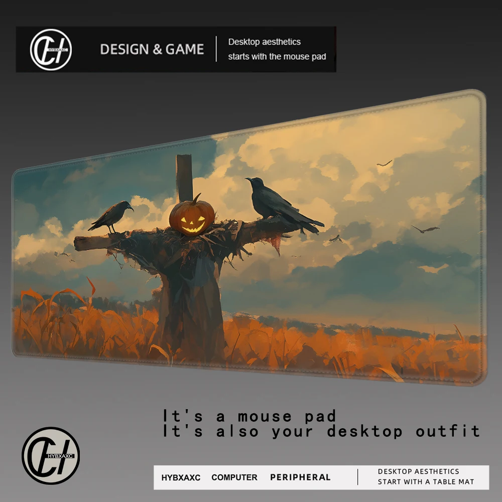 

Коврик для мыши 1200x600, Хэллоуин, тыква, аниме, большие игровые коврики, резиновый коврик для мыши, офисные аксессуары, коврик для ноутбука, коврик для стола, расширенный ковер