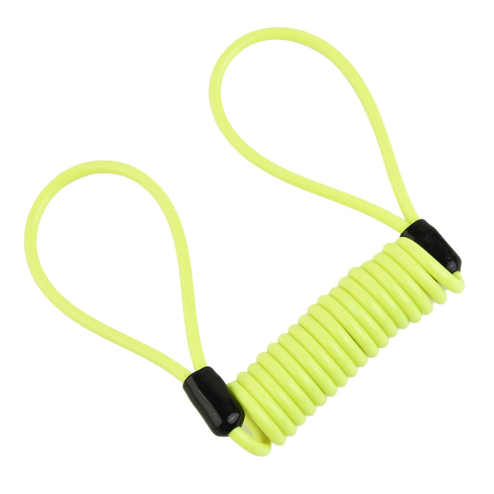 1Pc 1.2m Bike Spring Cable Lock Anti-Theft Rope Alarm Disc Lock Bicycle Security Reminder Motorcycle Theft Protection