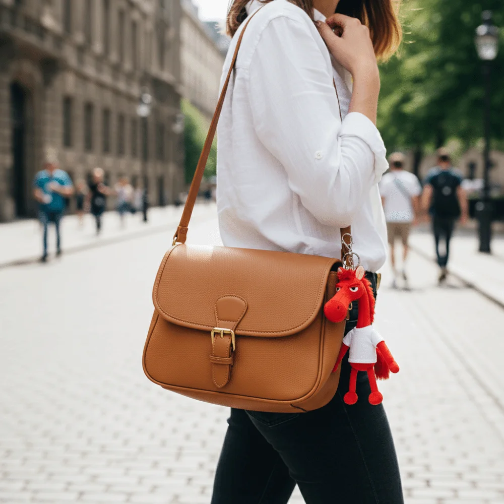 

Creative Dark Horse Keychain Mascot Soft Simulation Horse Cute Chinese Style Zodiac Pony Figurine Christmas Gift