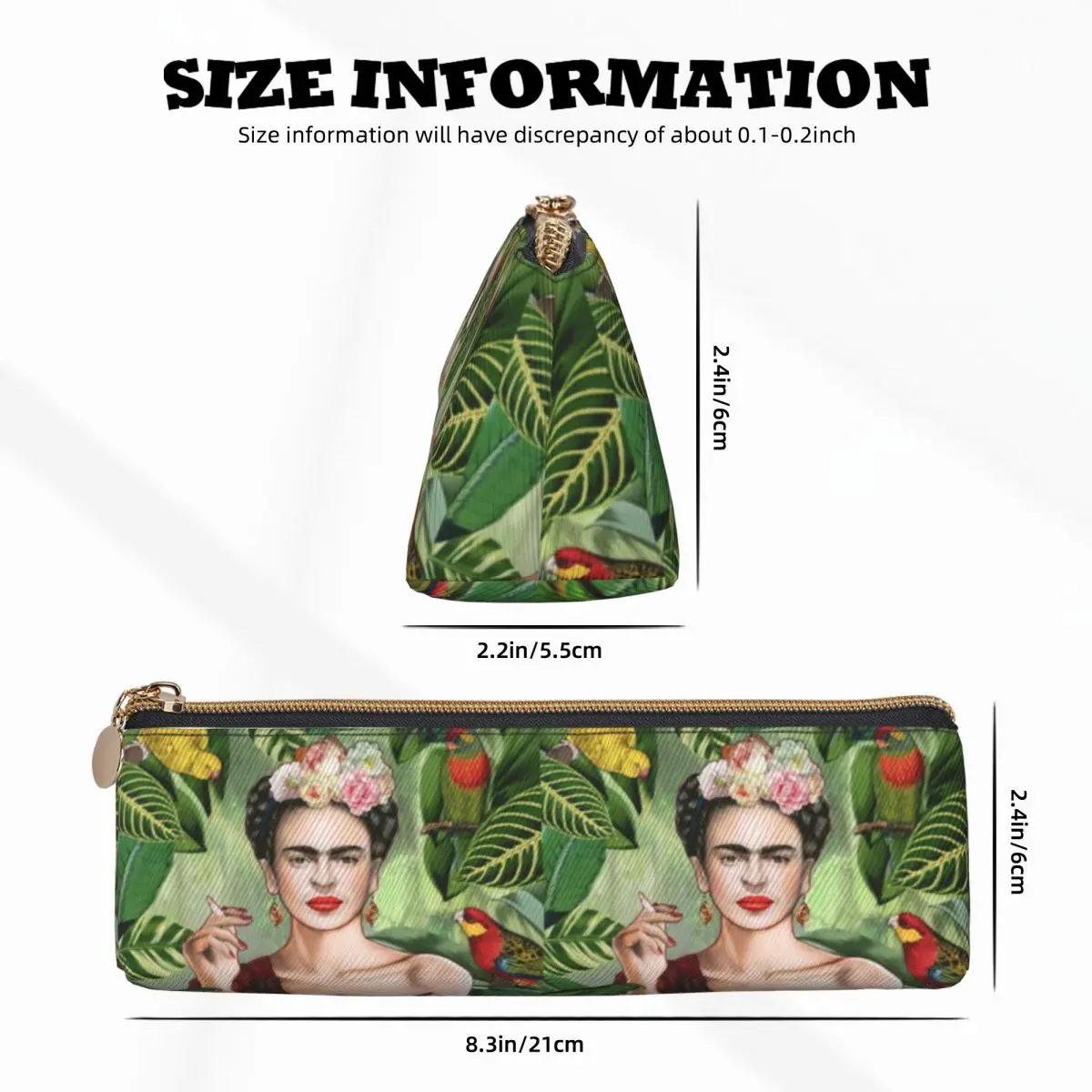 Frida Khalo Flowers Artist Painter Pencil Case for Boys Girls School Pen Box Pencil Bag Stationery Supplies Pen Holder Bag view 4