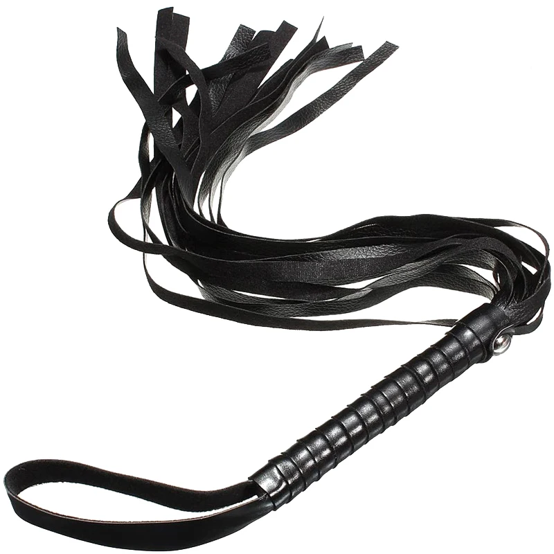 1PCS High Quality Pu Leather Pimp Whip Racing Riding Crop Party Flogger Hand Cuffs Queen Black Horse Riding Whip