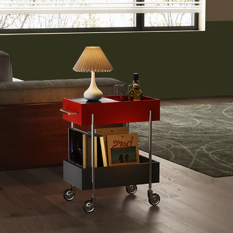 

trolley multi-layer medieval large storage rack removable sofa side dopamine snack rack