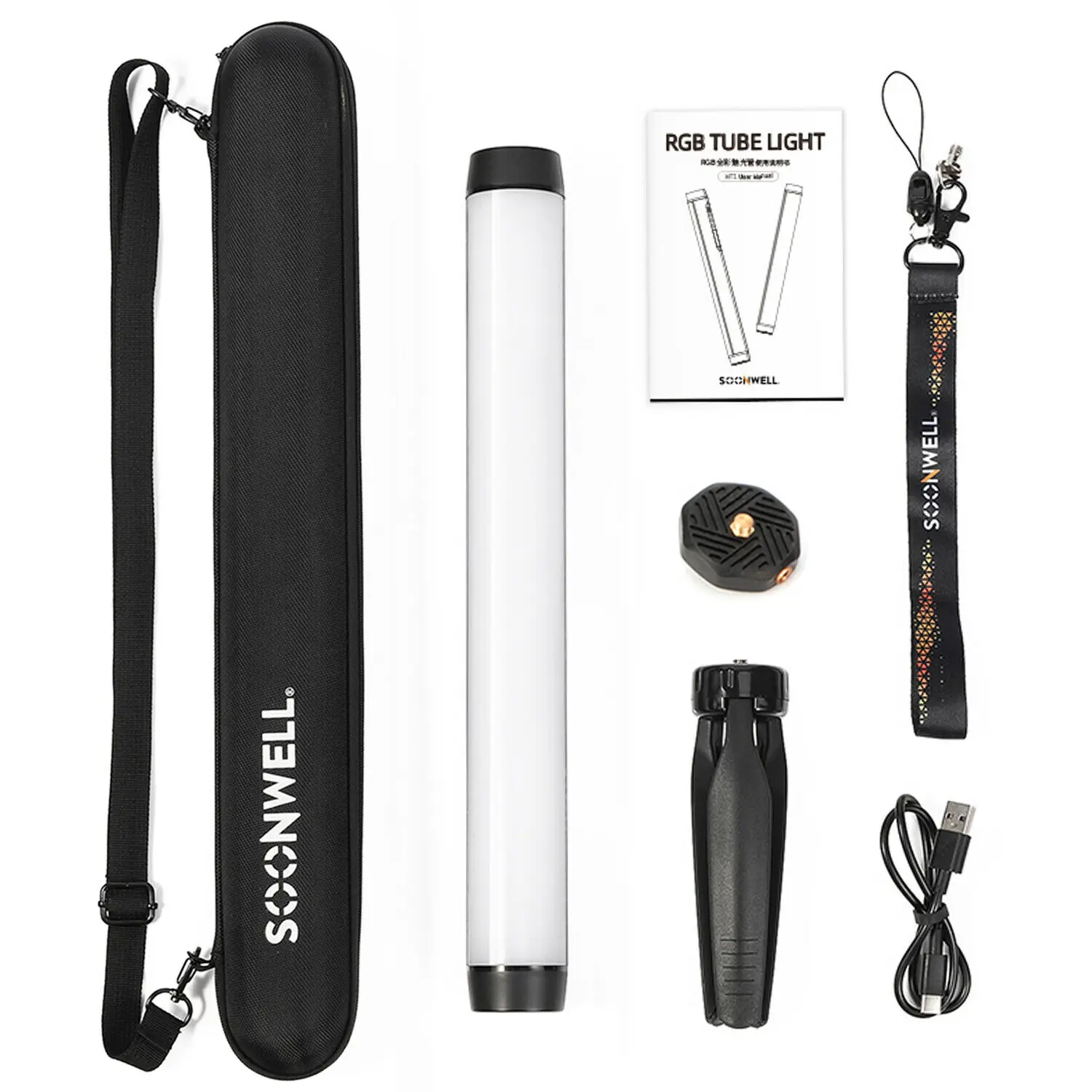 SOONWELL MT1 RGB Led Light Stick Tube Light Full Color CTT 1600-20000K IP68 Waterdicht licht