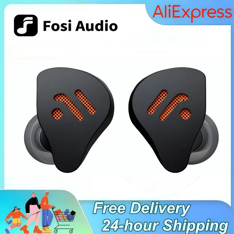 Fosi Audio IM4 하이파이 인이어 유선 이어폰 오픈백 다이나믹 드라이버 IEM 음악 모니터링 이어버드