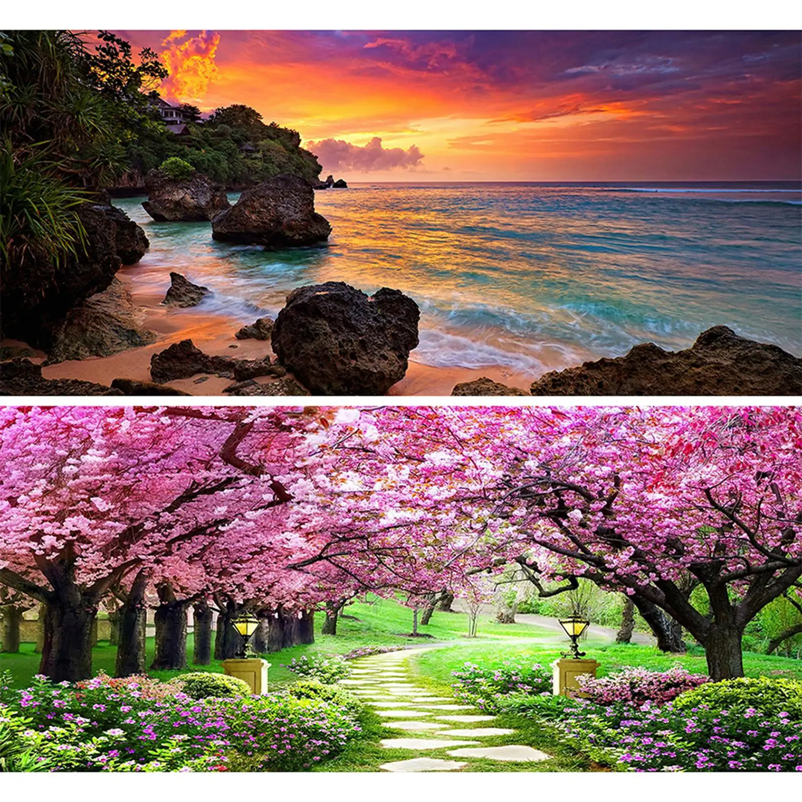 

Natural Scene Oil Paint By Numbers Kits 80x40cm Canvas Picture DIY Wall Drawing