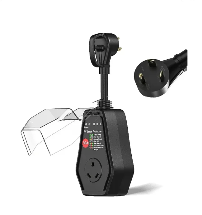 car-chargers-rv-surge-protector-30-amp-automotive-connector-portable-dc-ev-charger-station-rv-adapter-plug-for-camper