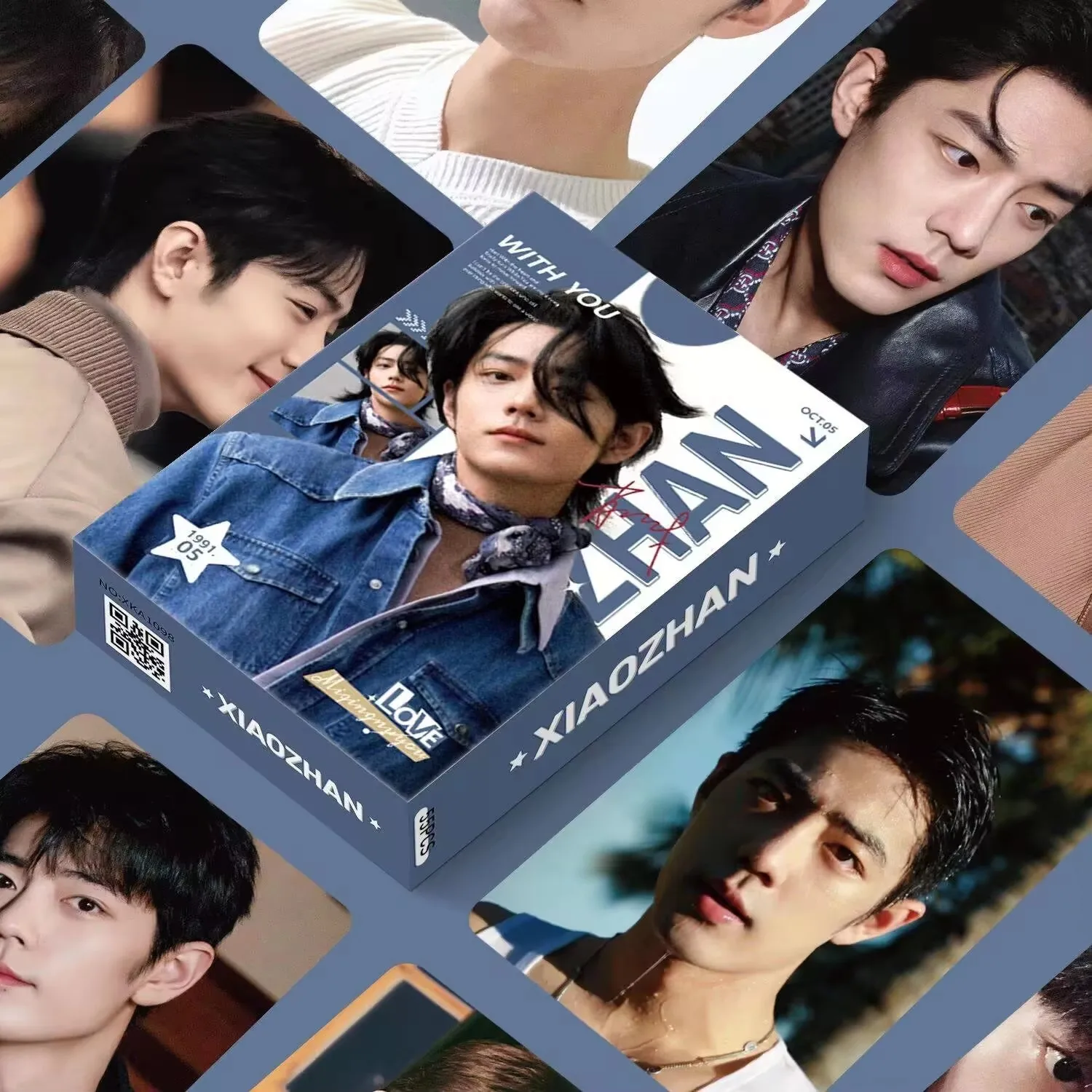 

Набор голографических фотокарт Xiao Zhan, 55 шт., двусторонние карты ЛОМО китайского идола, идеальный подарок для фанатов