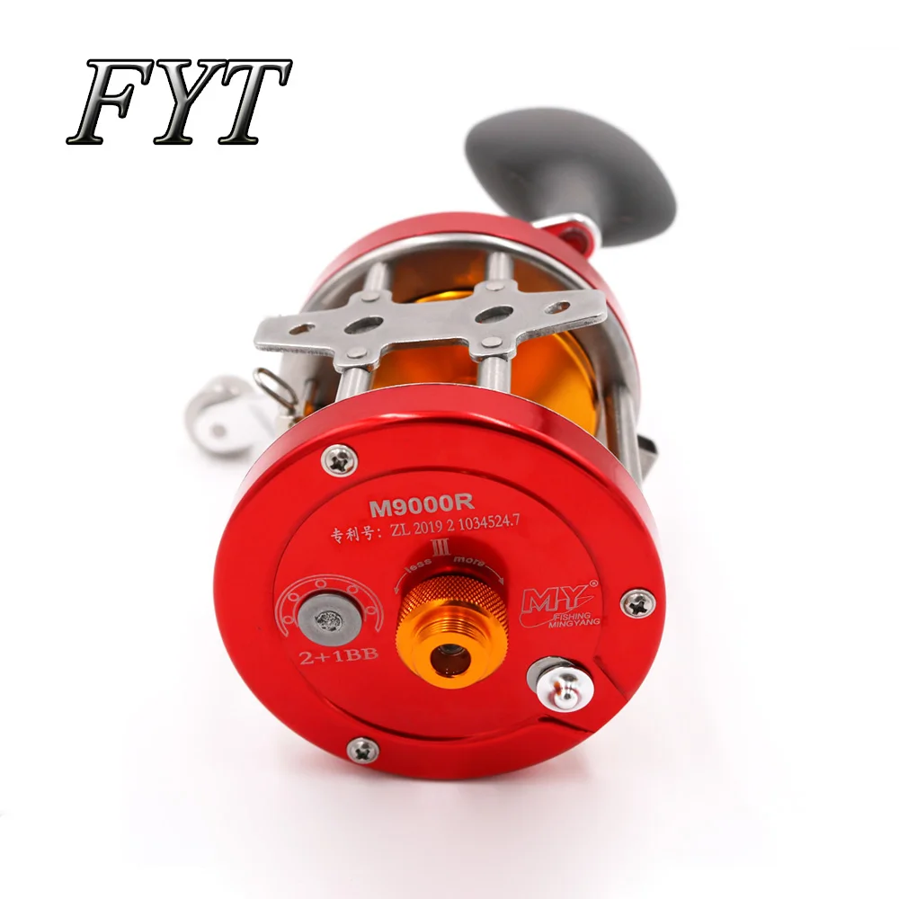 MingYang M9000R widoczny kołowrotek wszystkie metalowe koło 3.2:1 synchroniczny drut Gauge Baitcast Reel