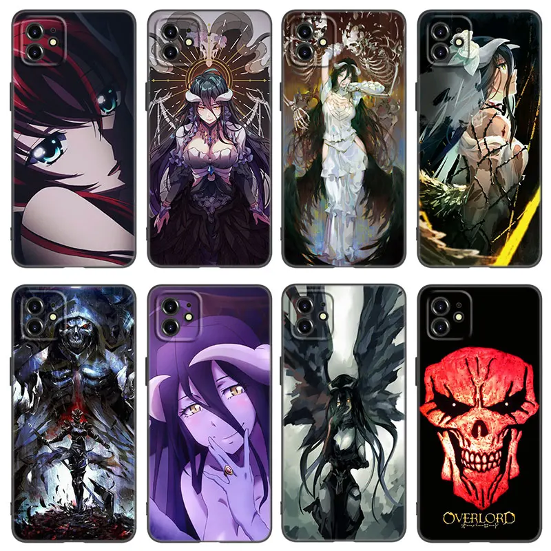 Albedo Overlord Anime Phone Case For Apple iPhone 13 12 Mini 14 11 Pro XS Max XR X 8 7 6S 6 Plus SE 2022 2020 5S TPU Black Cover