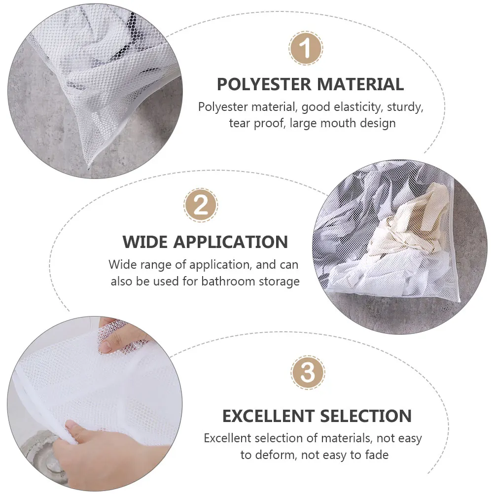 

Wall Storage Bag Mesh Portable Hanging Foldable Laundry Basket Polyester Material Large Mouth Design Bathroom Storage Dirty