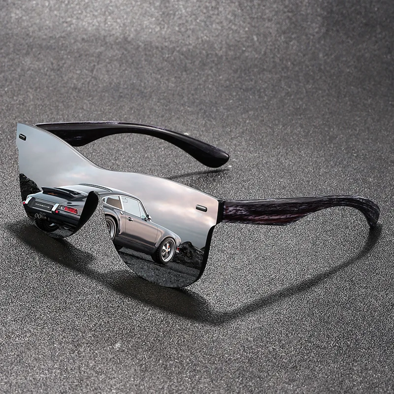 

Новые квадратные повседневные солнцезащитные очки с пружинными петлями под дерево, очки с защитой UV400, унисекс, уличные повседневные очки