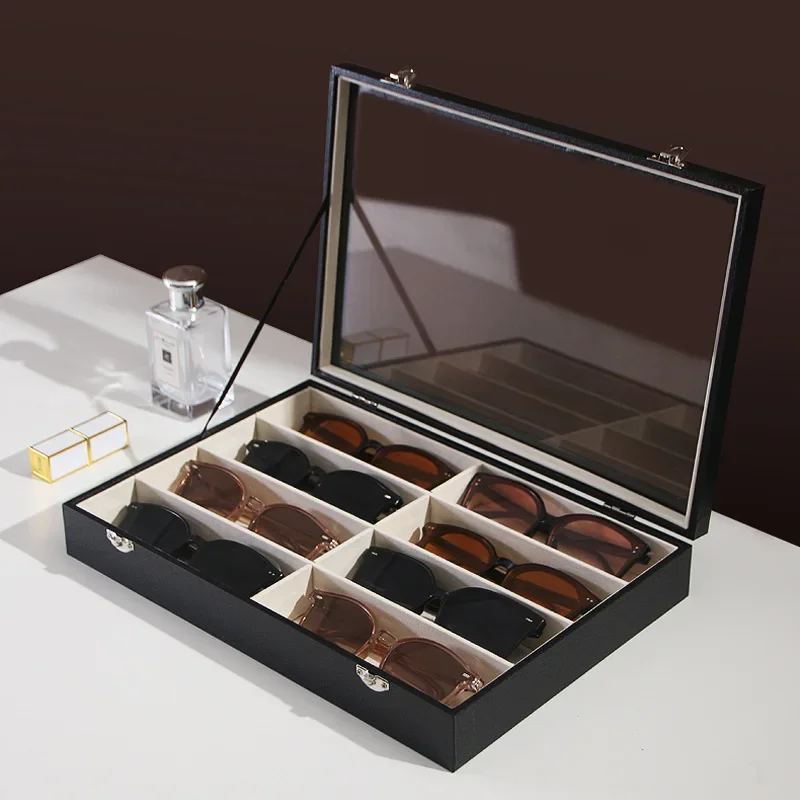 Glasses Multi Grid Large Capacity Storage Box for Men and Women Sunglasses Display Box