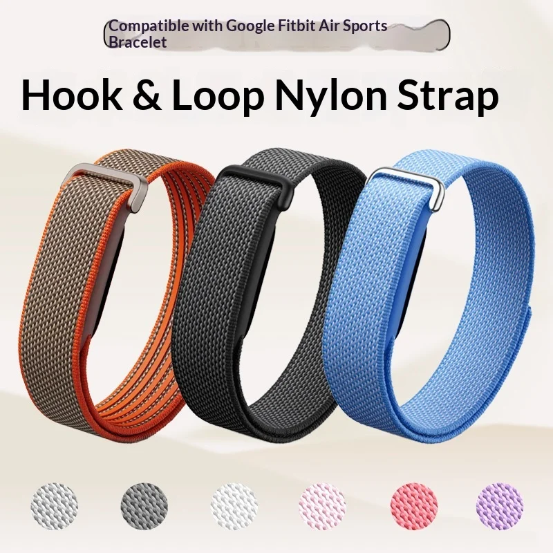 NEW For Google Fitbit Air Nylon Watch Strap Magic Tape Strap Loop Wristband Sport Nylon Braided Watch Strap Holiday Gift