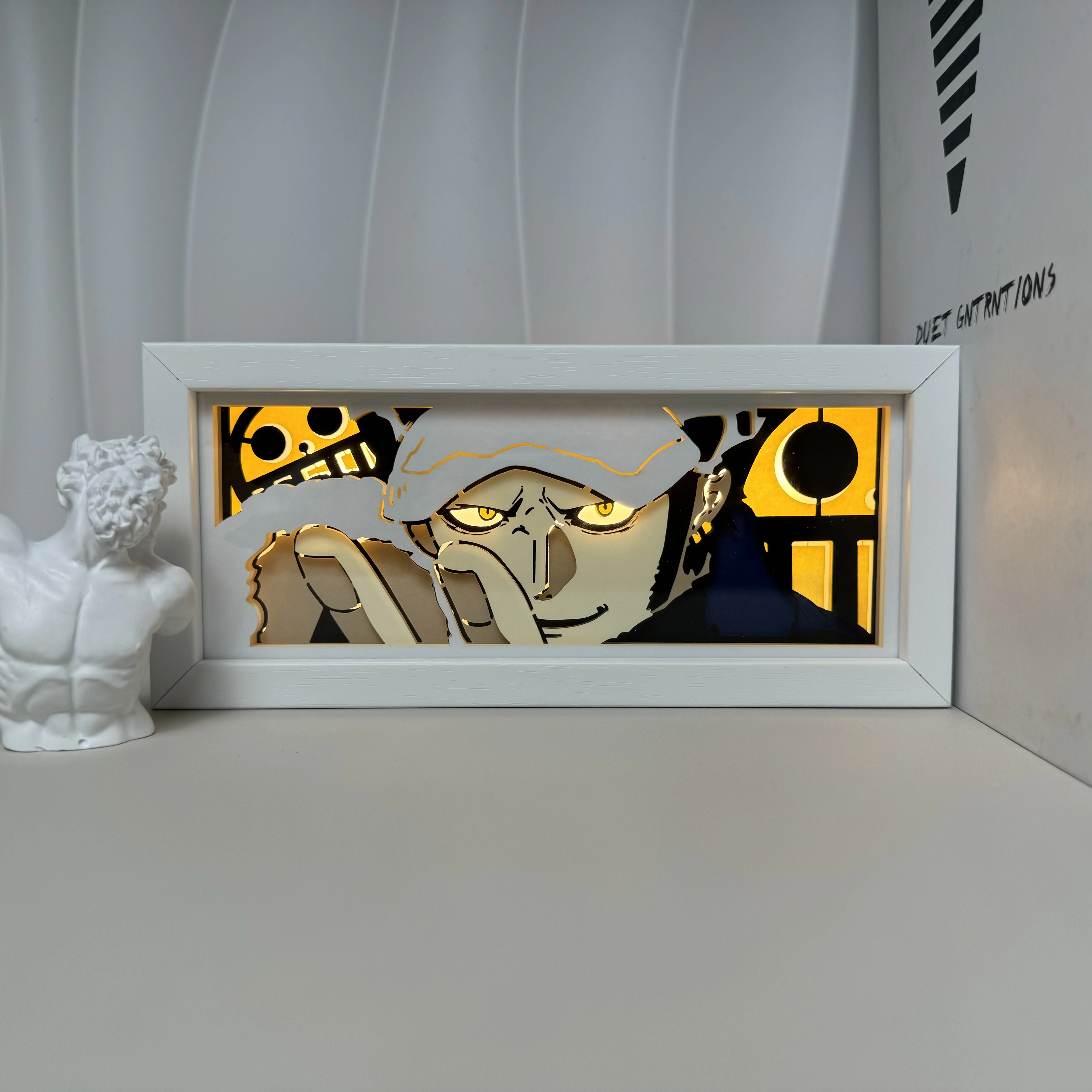 Anime Series Photo Frame Paper carving Light Paper-Cut Light party decoration Night Light Remote Control Colorful Light Box