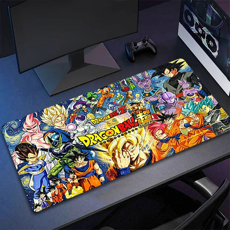 Tapis de souris Dragon Ball, grand format XXL, pour gamer, tapis de bureau pour clavier et souris, tapis en caoutchouc, tapis de souris pour jeux, tapis de souris pour ordinateur portable, tapis de souris anime.