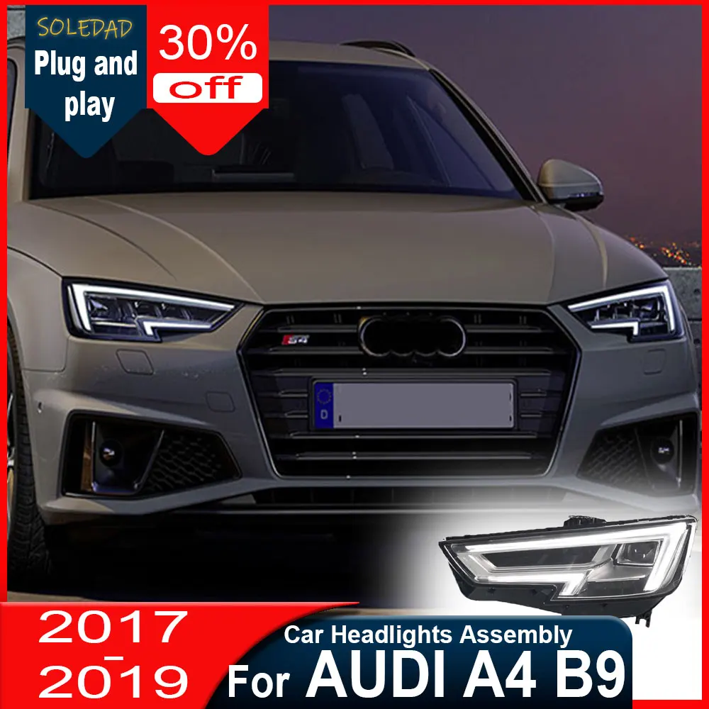

Car headlights For Audi A4 2017 2018 2019 A4L S4 B9 Headlamp Upgrade High Configure Full Led Headlights Assembly