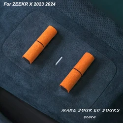 For ZEEKR X 2023 2024 2025 Door Glass Lifting Button Suede Sticker Interior Accessories