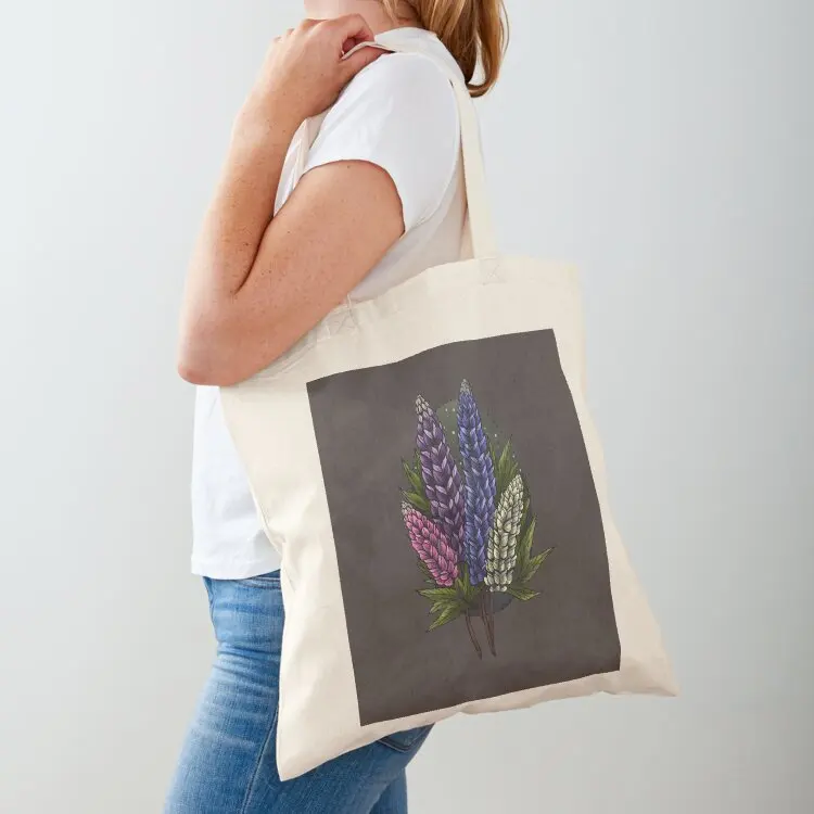 

Lupine Botanical Tote Bag bag luxury women Lady bags Canvas bag shopper woman