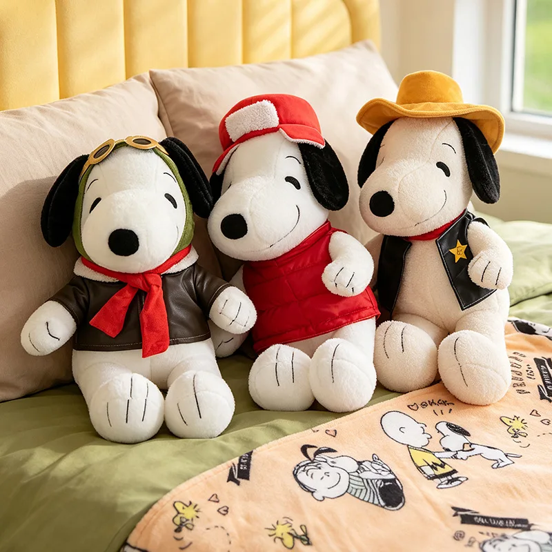 45cm Snoopy Plush Toys Cartoon Plushie Animal Anime Birthday Pillow Sofa Dog Doll Stuffed Winter Gift for Childrens Xmas Cute