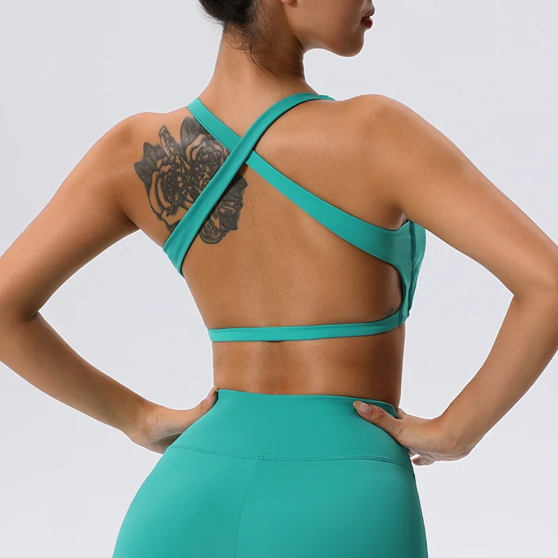 Sutiã esportivo sexy para mulheres, alto suporte, Yoga Fitness Top, Roupa interior esportiva, Sutiã push-up de ginástica, Roupa esportiva feminina