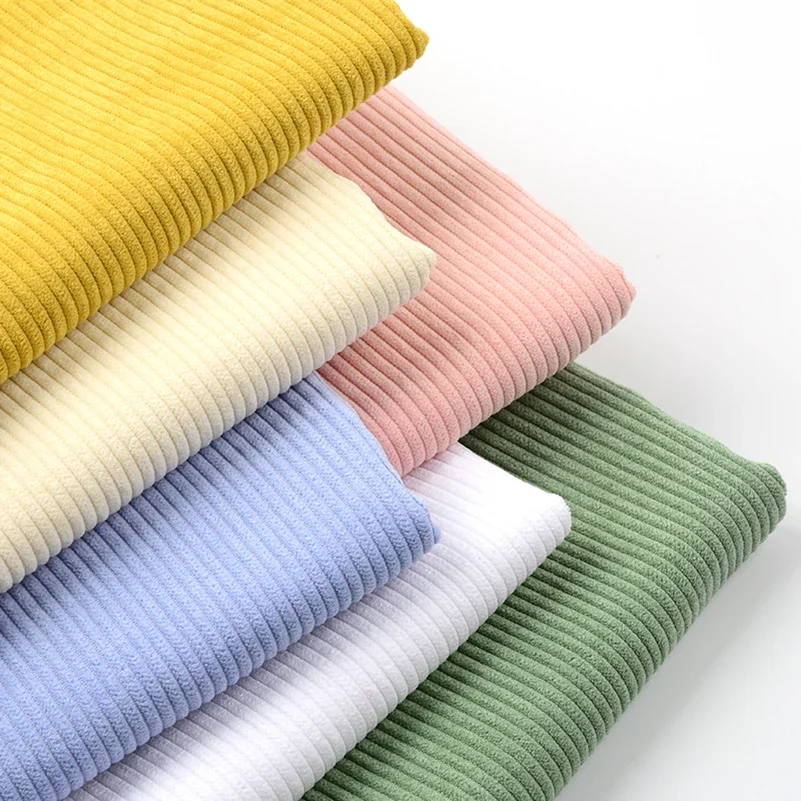 Corduroy Fabric for Sewing Shirt and Coat, Monochromatic, 8 Stripes, Nylon and Polyester by Half Meter, 0.5*150cm