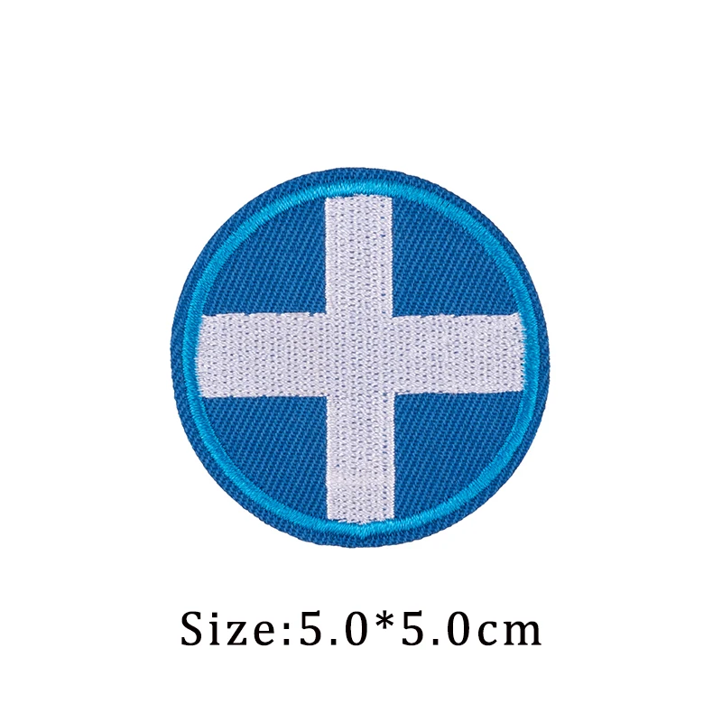 Flag Patch For Clothing Germany US Australia Embroidery Tactical Patches Iron on For Backpack Hat Round Badge Accessories