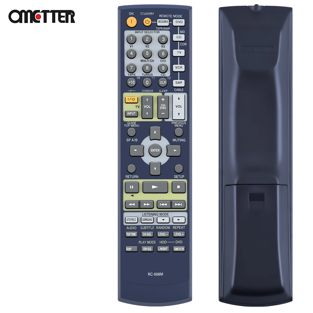 RC-608M Remote Control Fit for Onkyo Home Theater AV Receiver HT-S780 HT-R530 HTS-780S SKF-530F SKC-530C SKM-530S SKW SKB-530