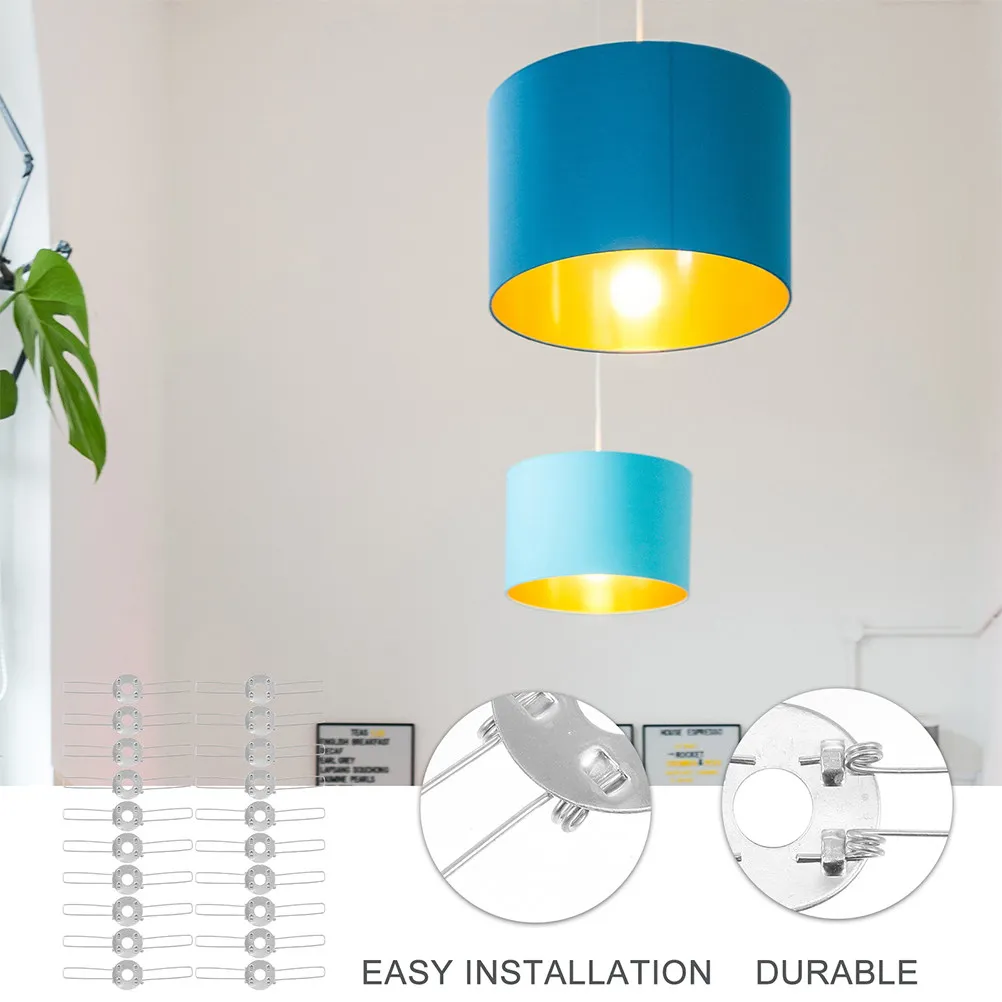 

30 шт. пружинных зажимов для абажуров, железные износостойкие фиксаторы для DIY-освещения, потолочных светильников, люстр, настольных ламп