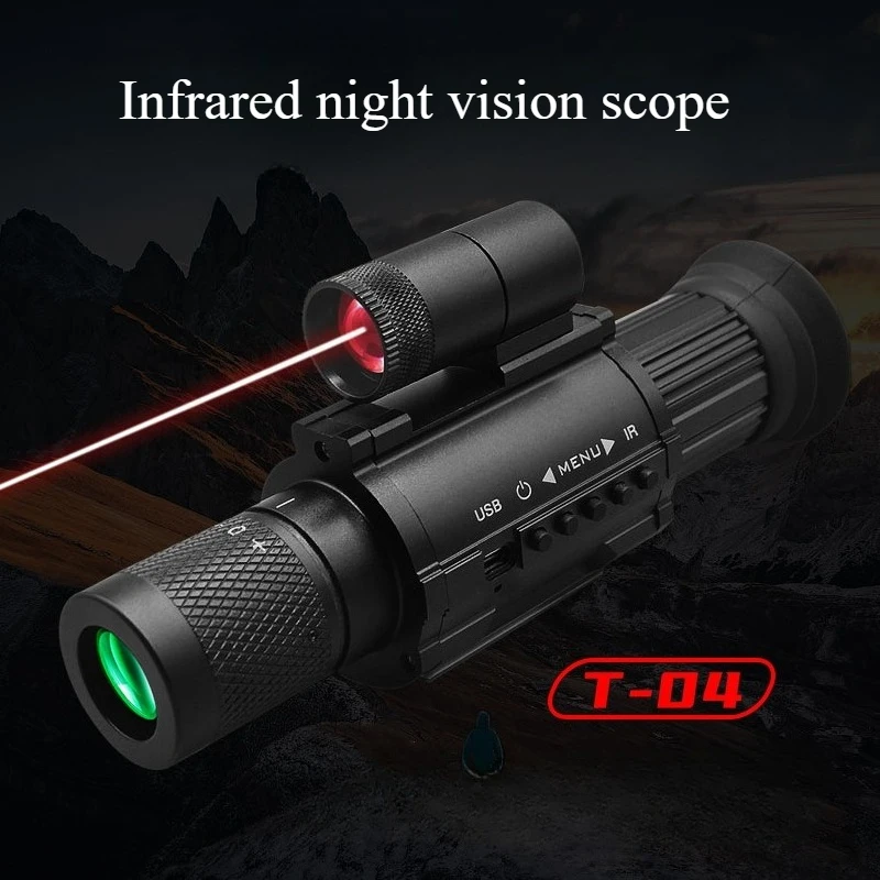 High-definition Infrared Night Vision Device with A Black Cross Cursor for 500-meter Night Observation