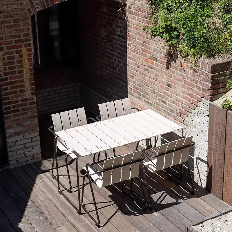 

Balcony Setting Patio Furniture Set Outdoor Aluminum Alloy Garden Patio Leisure Table and Chair Set