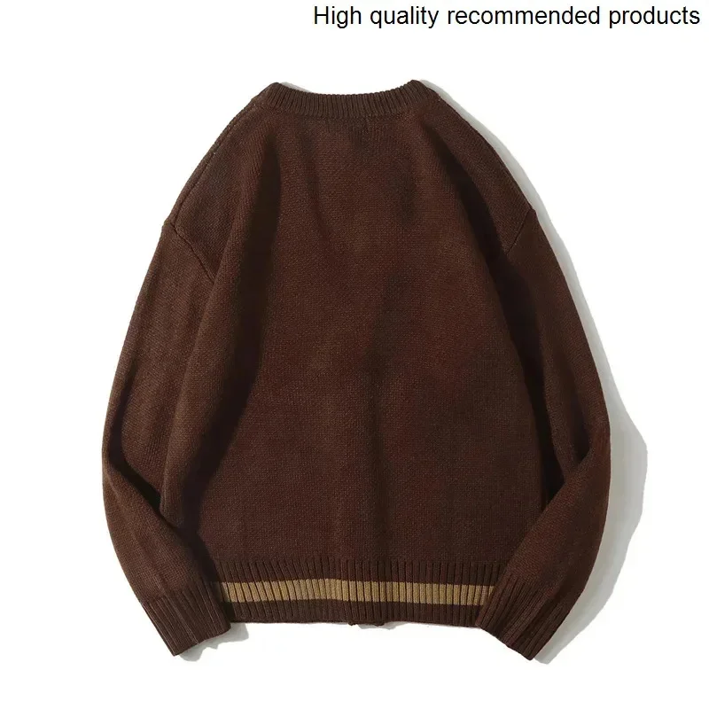 マッチングカラー冬 V ネック新しいセーターメンズルーズカジュアルニットセータージャケット