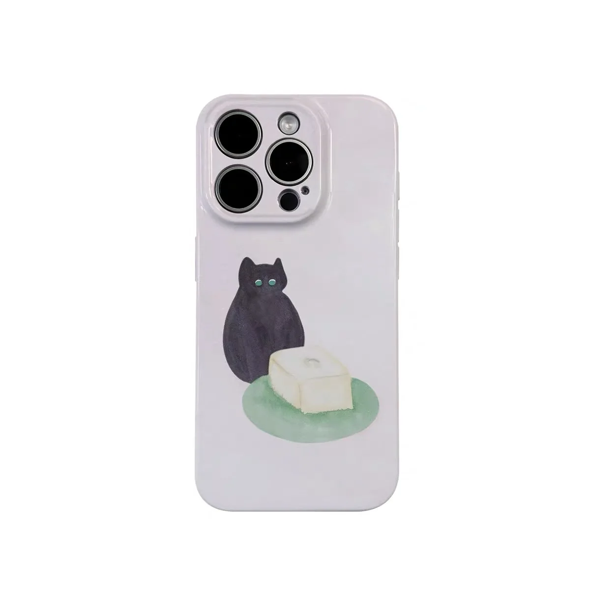 

Pink Rice Cake Cat Cartoon Phone Case for IPHONE 17 Air 16E 15 PROMAX 14 Plus 13 12 MINI 11 PRO 16Plus XR XS Acrylic Phone Cover