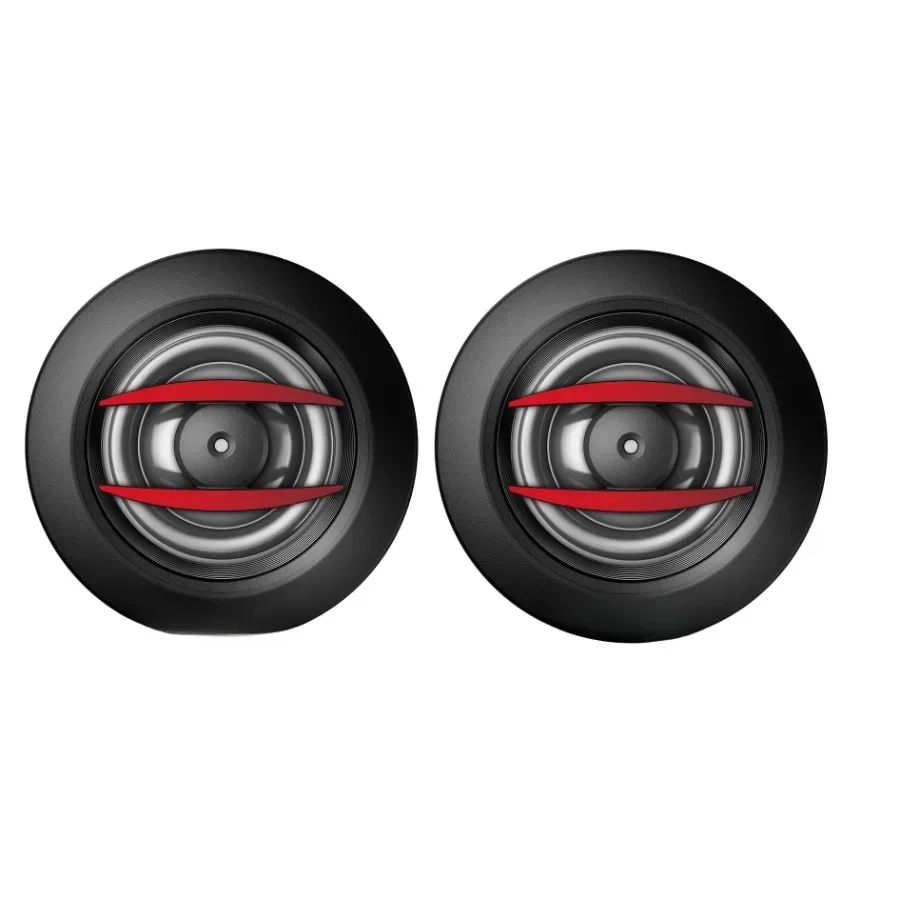 

Dome car stereo tweeter, 100W RMS and 450W peak power, includes speaker bracket, easy to install and long-lasting