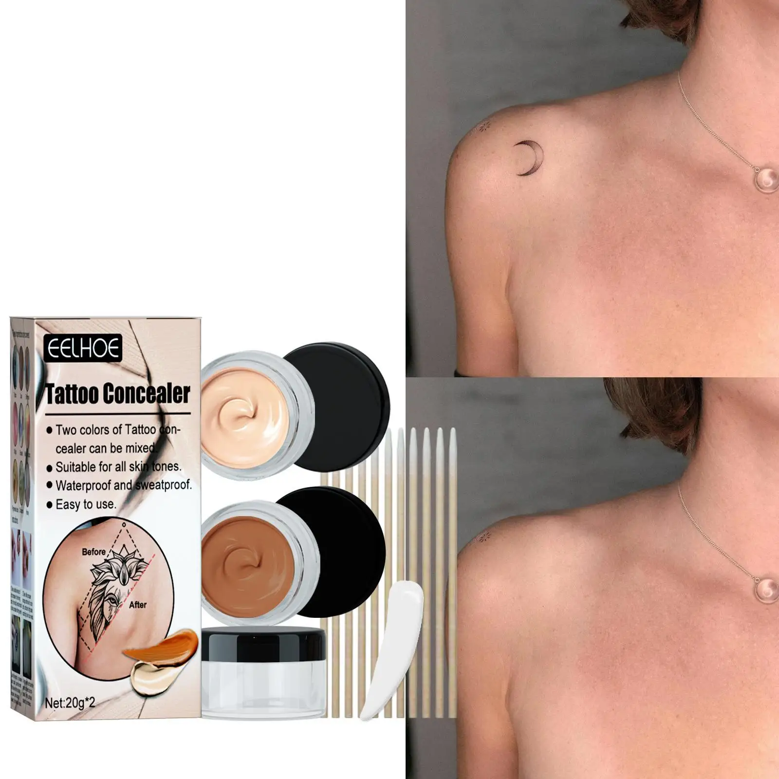 Tattoo Concealer Professional Waterproof Skin Camouflage Cream Covering Scars Tattoo Covering Makeup Vitiligo Spots Imprint