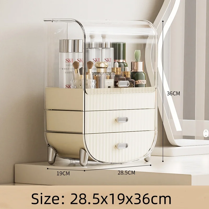 Cosmetics Organizer Nordic Home Bedroom Large Capacity Dustproof Skin Care Product Lipstick Jewelry Sundries Drawer Storage Box