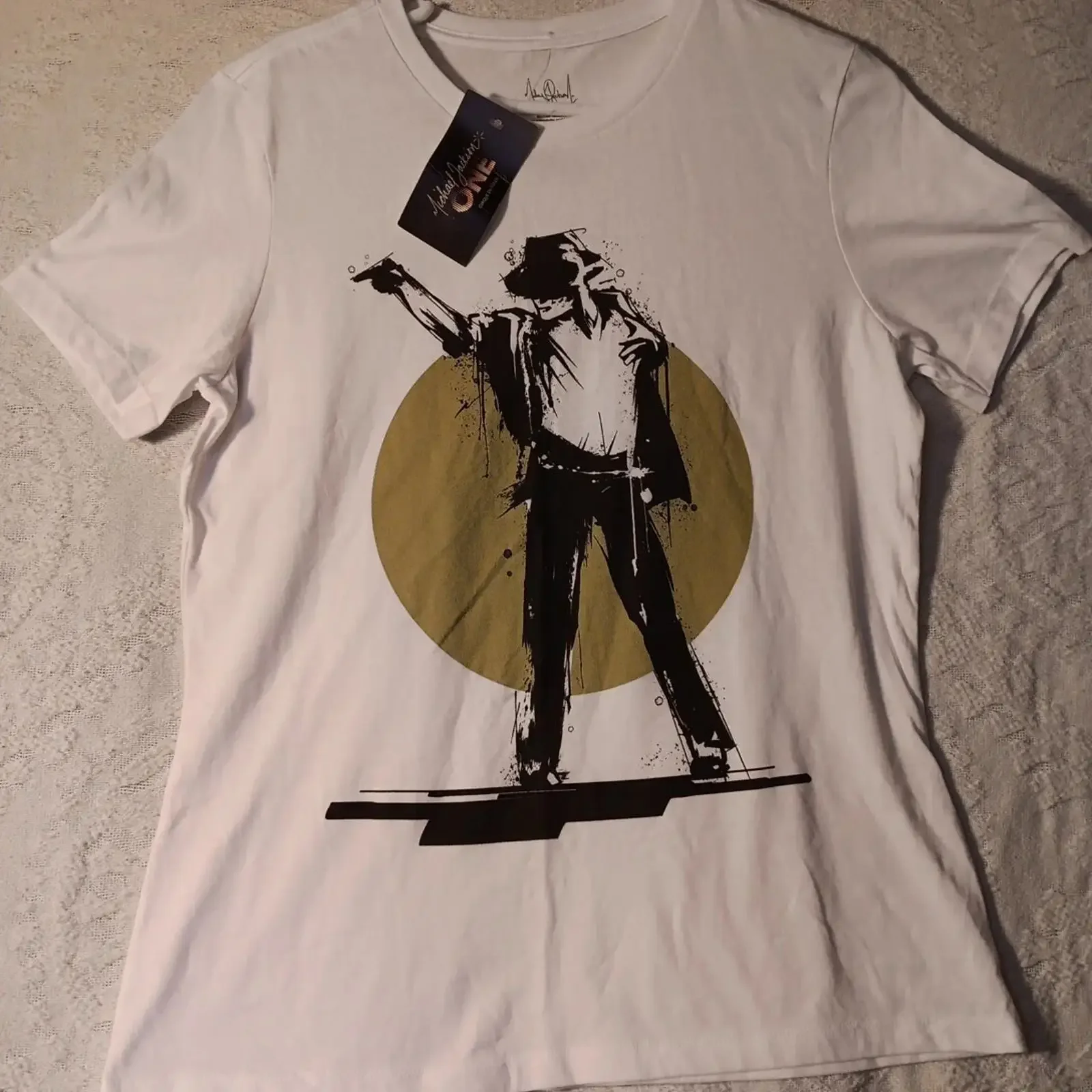 Michael Jackson One T Shirt Adult Medium Cirque Du Soleil NEW Tag Rare Image 1 of 4 vintage Washed Comfortable Soft Versatile
