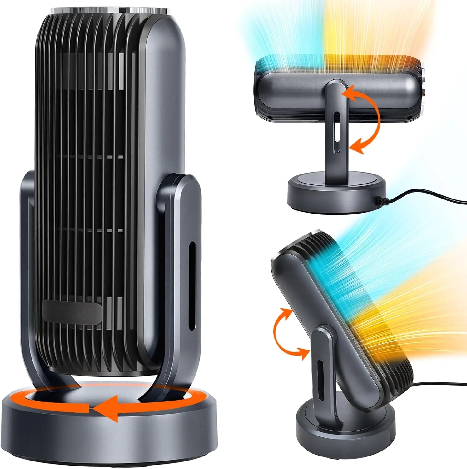 

14' PTC Ceramic Space Heater, 3 Heat Levels, Timer, 1200W/700W, Portable Indoor Heater for Office, Bedroom, Living Room