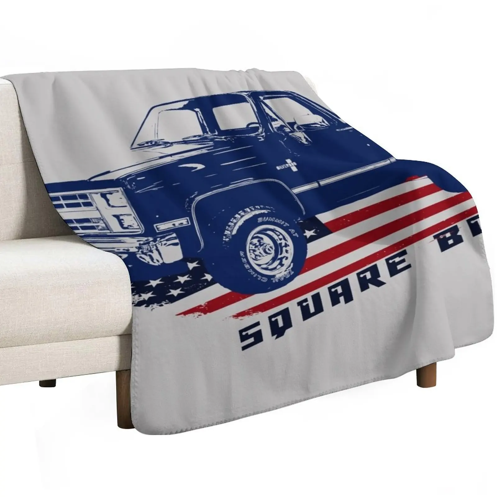Square Body Pickup Truck 1985 K10 Throw Blanket halloween Blankets For Sofas warm winter Comforter Plaid Warm Blankets