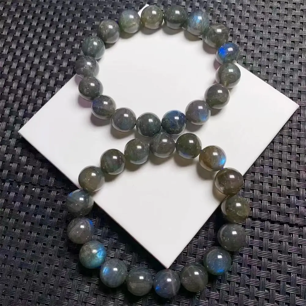 Natural Labradorite Bracelet Jewelry For Woman Man Fengshui Healing Wealth Beads Crystal Gift 1pcs 10/12mm