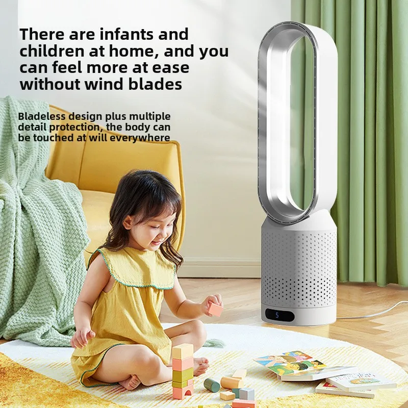 NEW 2026 Bladeless Fan for Home Air Purification Circulation Ultra Silent Cooling Tower Fan Dorm Use