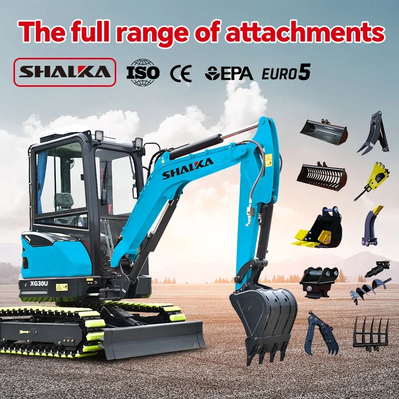 حفارة صغيرة 3 طن محرك كوبوتا، متكاملة ومتينة، يمكن حفر ما يصل إلى 2 متر، EAP مناسبة للحديقة والمزرعة