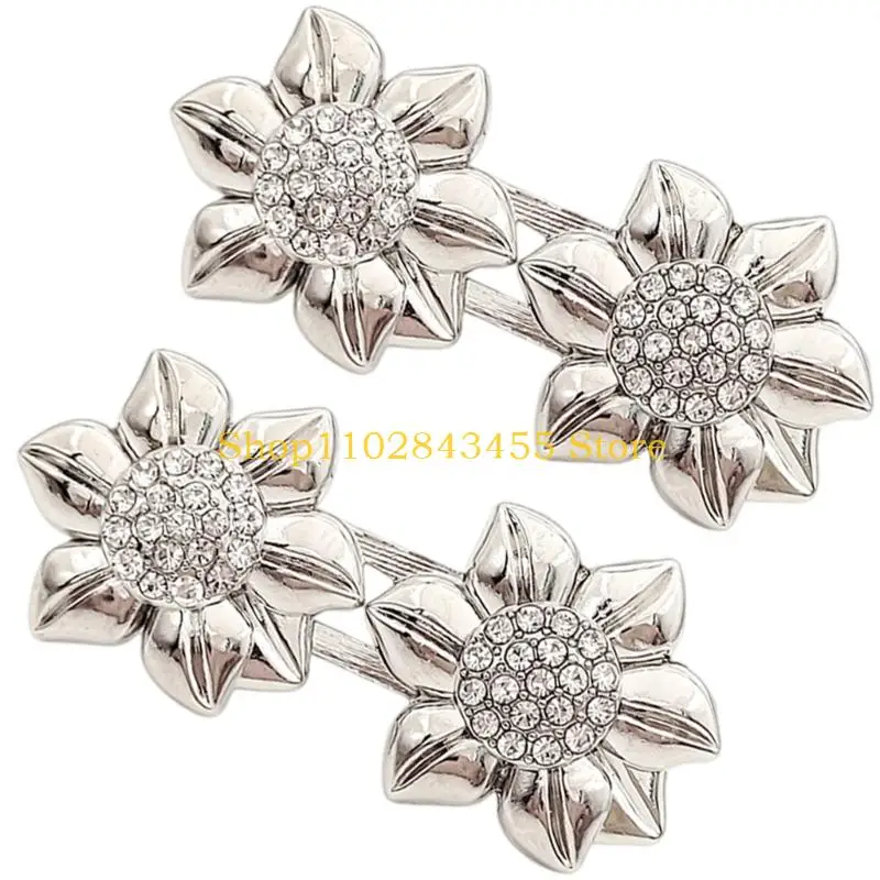 49mc Rhinestones decorato a scarpone decorato Stringele in lega abbigliamento staccabile Accessorio per abbigliamento
