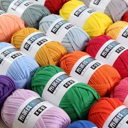 100g Thick Cloth Yarn Soft Colored Yarn for Hand Knitting Woven Bag Carpet DIY Hand-knitted Material