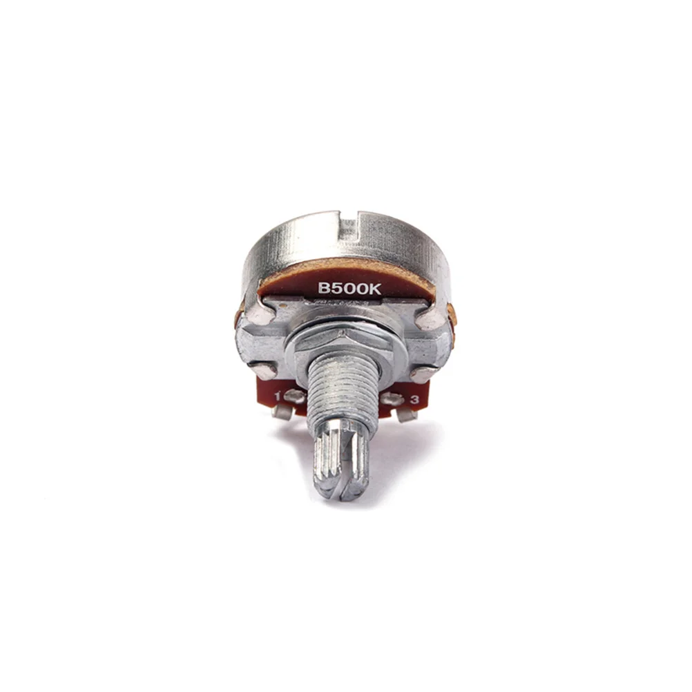 

B500k Long Knurled Split Shaft Guitar Potentiometers Full Size 15Mm Shaft Volume Tone Controls Audio Potentiometers B500k Solder