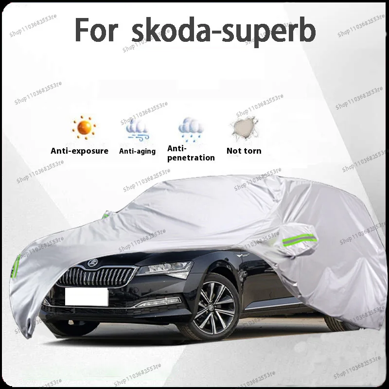 

For Skoda Superb Fit Car Cover - Waterproof, Dustproof, Sunshade (UV), Snowproof | Silve Full Cover with All-Day Protection