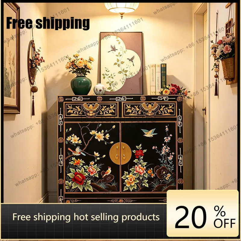 XX.Chinese retro bedroom shoe cabinet solid wood classical Xuan household multi-functional storage cabinet