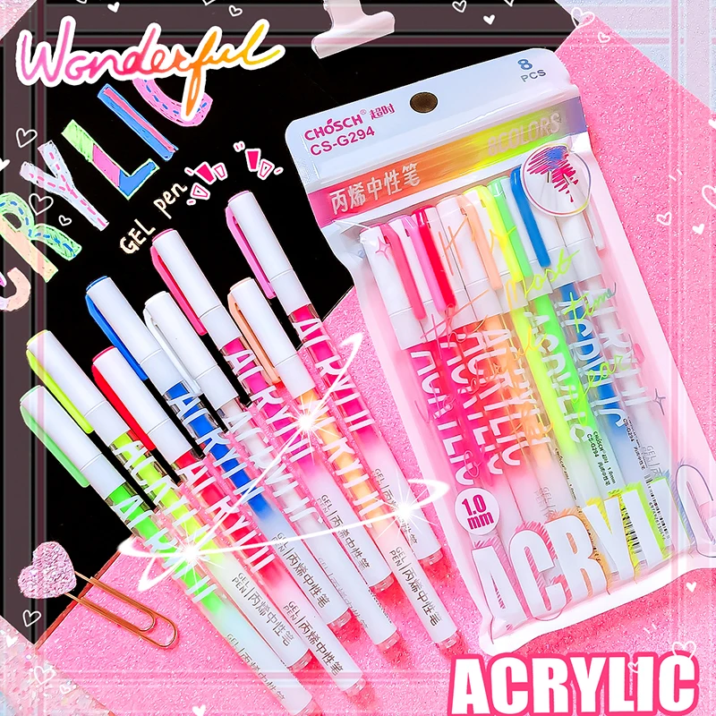 Imagem -03 - Graffiti Gel Pen Highlighter Material Escolar Estética Papelaria Desenho Canetas Marcadores de Cor para Scrapbooking