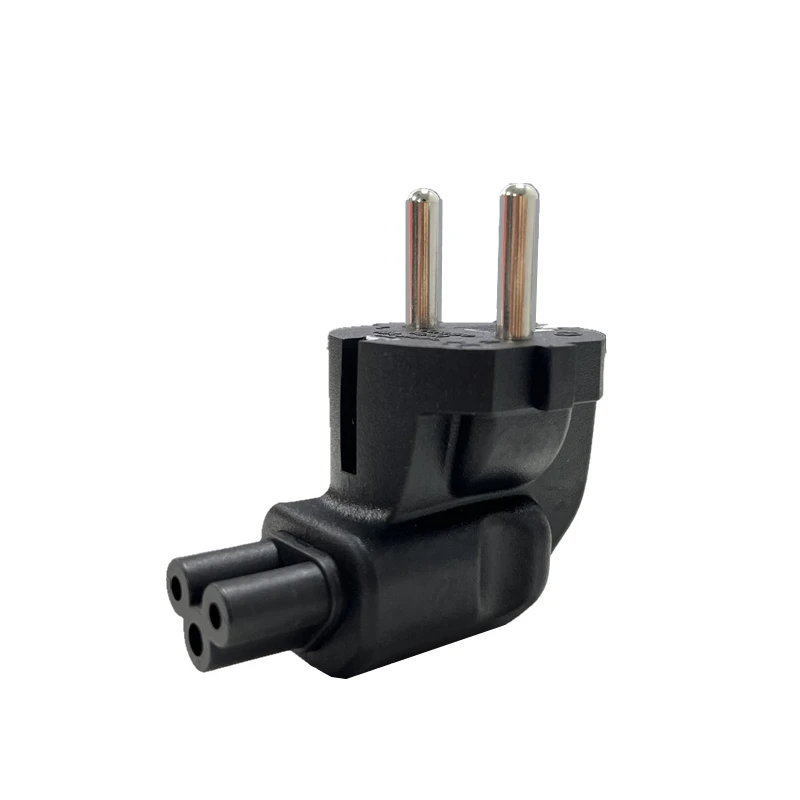 90 degree EU to C5 power Plug power cable Adapter Angle European plug to IEC C5 plug converter CEE7/7 Schuko EU plug to IEC C5