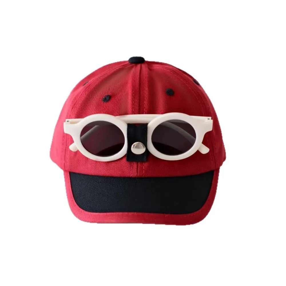 

New Detachable Children's Sunglasses Hat Adjustable Breathable Baseball Cap Casual Sun Hat Summer Spring