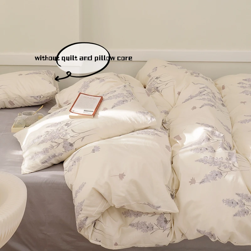 3pcs Floral Duvet Cover Set Pillowcases No Filling no flat sheet Twin Single Queen Size Girls Bedding Linen